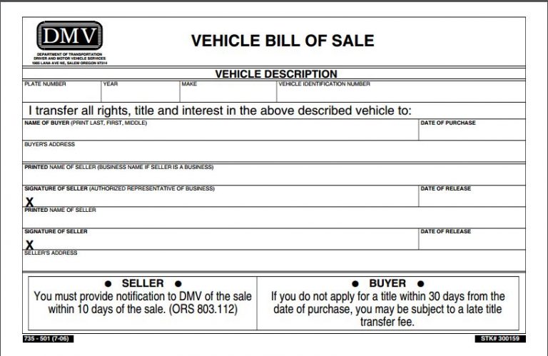 [Free]* Bill of Sale (DMV, Vehicle, Car, Boat) Templates