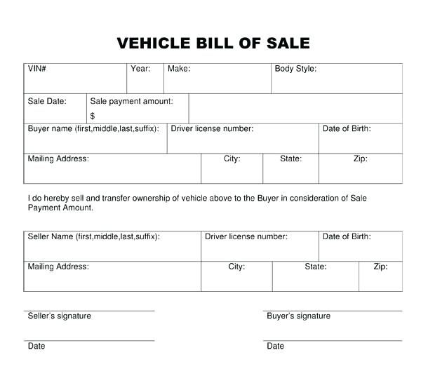 Vehicle bill of sale template alberta vehicle bill of sale forms Bill Of Sale Form Template